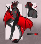  2019 anthro anus azule_(fennecyork) butt claws digital_media_(artwork) dragon female fur glowing glowing_eyes glowing_genitalia hair herm horn intersex long_hair looking_at_viewer nude paws penis pussy red_anus red_eyes red_hair red_pussy scalie simple_background smile solo unistaart valchyna wings 