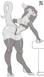  anthro big_butt butt clothing dragon female flat_chested legwear licking licking_lips reptilian_orbit thigh_highs tongue tongue_out 