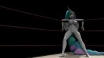  16:9 3d_(artwork) anthro big_breasts boxing boxing_tape breasts digital_media_(artwork) equid equine feathered_wings feathers female fighting_ring friendship_is_magic hair hi_res horn horse mammal mr.tektite my_little_pony navel nipples nude pony princess_celestia_(mlp) pussy simple_background smile solo source_filmmaker sport unicorn wings 