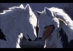  2019 black_bars black_nose canid canine canis digital_media_(artwork) eyes_closed fur mammal oneminutesketch white_body white_fur wolf 