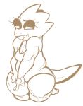 alphys anthro breasts buckteeth cleavage clothed clothing eyewear female front_view glasses kneeling leotard non-mammal_breasts reptile sbshouseofpancakes scalie solo teeth thick_tail thick_thighs undertale video_games 