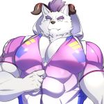  aaassstaro abs behemoth_(housamo) horn male monster muscular muscular_male pecs tokyo_afterschool_summoners unzipping video_games wetsuit 