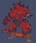  abs biceps chaor chaotic clothed clothing demon horn male muscular muscular_male pecs red_body red_skin relay314 solo 