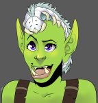  bald blizzard_entertainment female game_(disambiguation) invalid_background invalid_color orc peon purple_eyes tusks unknown_species video_games warcraft worm zug_zug 
