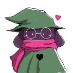  &lt;3 black_body black_fur bovid caprine clothing cub cute_fangs deltarune eyewear fur glasses goat hat headgear headwear mammal ottmutt ralsei scarf solo video_games young 