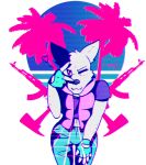  &lt;3 absurd_res bright_colors canid canine canis dantefluff furriends girly hi_res male mammal one_eye_closed peace_(disambiguation) smile vaporwave wink wolf 