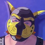  bdsm bondage bound leather mask not_furry pup_play trevor-fox 