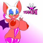  anthro big_breasts breasts chiropteran female huge_breasts mammal rouge_the_bat sonic_the_hedgehog_(series) thecon 