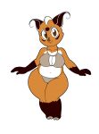  2019 anthro baikoko_island_(tansau) barefoot big_breasts bikini breasts cleavage clothed clothing cloven_hooves digital_media_(artwork) female fur hooves mammal mohawk_(hairstyle) pose red_body red_fur red_river_hog river_pig smile suid suina swimwear tansau thick_thighs 