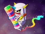  digimon horns milky_way no_humans omekamon pencil plust-suke solo star_(sky) toy 