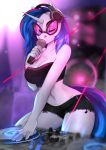  anthro big_breasts breasts dj equid eyewear female friendship_is_magic headphones horn mammal microphone my_little_pony sukisukisuki sunglasses unicorn vinyl_scratch_(mlp) 