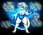  2019 anthro bovid breasts caprine culixcupric digital_drawing_(artwork) digital_media_(artwork) drone english_text female gas_mask glowing glowing_eyes horn hybrid looking_at_viewer lutrine machine mammal mask membrane_(anatomy) mustelid paws robot sheep simple_background solo standing text webbed_hands 
