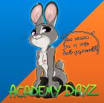  absurd_res anthro bite biting_lip blue_background bodily_fluids breasts buckteeth cheek_tuft dialogue disney english_text facial_tuft female fur grey_body grey_fur hi_res inner_ear_fluff judy_hopps kneeling lagomorph leporid mammal navel neck_tuft nipples orange_background pink_nose rabbit scut_tail simple_background siroc solo speech_bubble sweat sweatdrop teeth text tuft unseen_character whiskers zootopia 