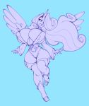  alternate_species big_breasts bigdad breasts female friendship_is_magic hair hair_over_eye horn horned_humanoid huge_breasts humanoid humanoidized midriff monochrome my_little_pony one_eye_obstructed open_mouth rarity_(mlp) solo thick_thighs wide_hips winged_humanoid wings 