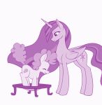  2019 animated dstears duo earth_pony equid equine female feral friendship_is_magic horn horse jumping li&#039;l_cheese_(mlp) mammal monochrome my_little_pony pony simple_background trampoline twilight_sparkle_(mlp) white_background winged_unicorn wings 