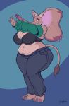  absurd_res anthro big_breasts bra breasts cleavage clothed clothing elephant elephantid female greasymojo hi_res mammal proboscidean sarah_fairhart thick_thighs underwear wide_hips 