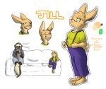  2019 anthro breasts clothed clothing digital_media_(artwork) domestic_ferret ear_piercing ear_ring female fur jill_(themuffinly) lagomorph leporid looking_at_viewer male mammal muffin_(themuffinly) mustela mustelid musteline piercing rabbit smile suspenders themuffinly 