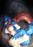  2019 alternate_version_at_source angry anthro anthrofied blue_body blue_fur breasts butt canid canine chain female fur hi_res ketsuneko legendary_pok&eacute;mon looking_at_viewer mammal nintendo pok&eacute;mon pok&eacute;mon_(species) red_body red_fur species_request teeth video_games zacian zacian_(hero_of_many_battles) 