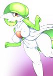  2019 absurd_res ashraely big_breasts breasts butt clothed clothing curvy_figure digital_media_(artwork) female fingers gardevoir hi_res huge_breasts humanoid looking_at_viewer nintendo nipples not_furry nude open_mouth pok&eacute;mon pok&eacute;mon_(species) pussy red_eyes simple_background solo solo_focus thick_thighs tongue topwear video_games voluptuous wide_hips 