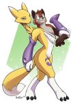  2019 absurd_res badroy clothing costume digimon digimon_(species) female hi_res renamon sleeves transformation 