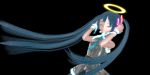  1girl 39 absurdres angel aqua_eyes crypton_future_media hatsune_miku hatsune_miku_(append) highres long_hair mikumikudance vocaloid vocaloid_append 