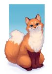  absurd_res black_nose canid canine color_fox feral fox fur fur_tuft hi_res looking_at_viewer mammal multicolored_body multicolored_fur orange_body orange_fur simple_background solo tuft white_background 