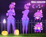  2019 4_fingers anthro anthrofied areola big_breasts blue_tongue blush bodily_fluids breasts butt crying digital_media_(artwork) eyebrows eyelashes female fence fingers ghost grass hair hi_res humanoid jack-o&#039;-lantern lantern looking_aside looking_at_viewer looking_back looking_up lysergide mammal misdreavus model_sheet mona_moonchild_(lysergide) moon navel night night_sky nintendo nipples nude open_mouth outside pok&eacute;mon pok&eacute;mon_(species) pussy red_eyes sharp_teeth short_hair simple_background skull_eyes sky smile solo spirit standing star starry_sky tears teeth thick_thighs tied_hair tongue video_games yellow_sclera 