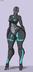 absurd_res appleseed breasts female hi_res humanoid machine pussy robot saidra solo standing thick_thighs wide_hips 
