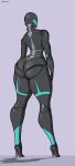  absurd_res appleseed breasts butt female from_behind_(disambiguation) hi_res humanoid machine pussy rear_view robot saidra solo standing thick_thighs wide_hips 