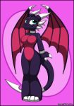  2019 activision anthro claws cynder dragon eyelashes female green_eyes horn membrane_(anatomy) membranous_wings purple_body purple_scalies scales scalie smile solo spyro_the_dragon tagme toes verona7881 video_games western_dragon wings 