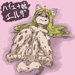  &lt;3 2018 4_toes anthro anus biped blonde_hair breasts brown_body brown_eyes brown_fur butt canid canine female fluffy fluffy_tail fur hair kemono long_hair looking_at_viewer lying mammal nipples nude pawpads presenting pussy sirahtama solo spots spotted_body spotted_fur toes tongue tongue_out 