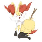  1:1 ambiguous_gender braixen nintendo pok&eacute;mon pok&eacute;mon_(species) simple_background video_games white_background youjomodoki 