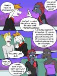  anthro anthrofied boltund clothed clothing comic ed_(fuze) female fully_clothed fuze king_(fuze) male nintendo pok&eacute;mon pok&eacute;mon_(species) raboot salazzle video_games weavile 
