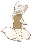  asian_clothing canid canine chinese_clothing chinese_dress claws clothing dress east_asian_clothing eyewear fennec fox furkinghell hair looking_at_viewer mammal piercing rose_dandy-ba sunglasses white_hair 