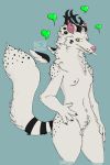  &lt;3 absurd_res anthro bodily_fluids breasts canid canine cybercum3 domestic_ferret female fox fur genital_fluids hi_res horn mammal mustela mustelid musteline pubes pussy pussy_juice small_breasts smoking solo standing white_body white_fur wings 