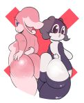  audino big_butt breasts butt butt_squish duo female female/female hi_res indeedee looking_at_viewer nintendo ota_(artist) pok&eacute;mon pok&eacute;mon_(species) squish video_games 