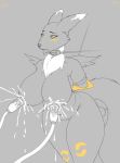 2019 anthro areola bdsm big_breasts bodily_fluids bondage bound breasts collar digimon digimon_(species) digital_media_(artwork) dildo female free_art fur huge_breasts jakethegoat lactating leash looking_pleasured milk milk_pump nipples nude open_mouth renamon sex_toy simple_background sketch solo thick_thighs tongue tongue_out wide_hips 