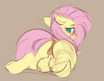  anus butt equid equine female feral fluttershy_(mlp) friendship_is_magic mammal my_little_pony pussy simple_background teats yoditax 