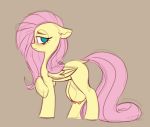  blush equid equine femal feral fluttershy_(mlp) friendship_is_magic mammal my_little_pony pterippus simple_background teats wings yoditax 