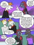  anthro anthrofied boltund clothed clothing comic ed_(fuze) female fully_clothed fuze king_(fuze) male nintendo pok&eacute;mon pok&eacute;mon_(species) raboot salazzle video_games weavile 