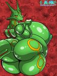  absurd_res anthro belly big_belly big_breasts big_butt blush breasts butt curvy_figure female hi_res kaithunderstone75 legendary_pok&eacute;mon nintendo nude pok&eacute;mon pok&eacute;mon_(species) pregnant rayquaza solo thick_thighs video_games voluptuous wide_hips 