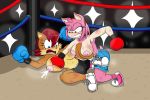  amy_rose archie_comics big_breasts blush bodily_fluids boxing breasts clothed clothing domination female female/female fight fighting_ring forced hi_res lactating nipples sally_acorn sonic_the_hedgehog_(archie) sonic_the_hedgehog_(comics) sonic_the_hedgehog_(series) sport tinydevilhorns topless 