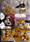  ... 2013 anthro asphyxiation better_late_than_never bodily_fluids breasts choking collar comic daigaijin dialogue dreamworks duo english_text eyes_closed felid female fur giant_panda green_eyes kung_fu_panda male mammal master_po_ping master_tigress multicolored_body multicolored_fur nipples nude open_mouth painting_(artwork) pantherine red_eyes speech_bubble sweat text tiger traditional_media_(artwork) ursid watercolor_(artwork) 