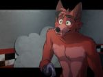  anthro black_nose canid canine eye_patch eyewear five_nights_at_freddy&#039;s fox foxy_(fnaf) fur hook_hand inside male mammal namygaga red_body red_fur solo teeth video_games yellow_eyes 