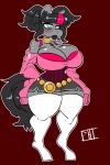  absurd_res anthro big_breasts blush breasts cleavage clothed clothing equid equine female hi_res lips mammal my_little_pony scarfyace thick_lips thick_thighs 