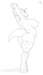  2019 animal_print anthro areola big_breasts breasts clothing cow_clothing cow_costume cow_print cow_suit digital_media_(artwork) ear_piercing ear_ring female free_art honr huge_breasts jakethegoat legwear nidoqueen nintendo nipples nude piercing pok&eacute;mon pok&eacute;mon_(species) pregnant simple_background sketch slightly_chubby stockings stretching video_games 