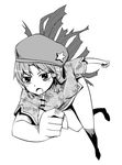  china_dress chinese_clothes dress greyscale hong_meiling kannazuki_hato monochrome simple_background solo touhou 