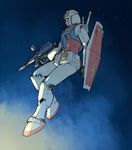  bad_id bad_pixiv_id beam_rifle energy_gun floating gun gundam mecha mobile_suit_gundam no_humans oldschool rx-78-2 sano_toshihide shield sketch solo space weapon 