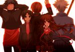  4boys back-to-back bad_id bad_pixiv_id inohara_masato japanese_clothes little_busters! long_hair miyazawa_kengo multiple_boys naoe_riki natsume_kyousuke natsume_rin school_uniform shizuki_sayaka short_hair 