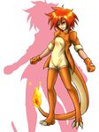  blue_eyes charmander fire flame gen_1_pokemon kissets moemon personification pokemon red_hair solo tail 